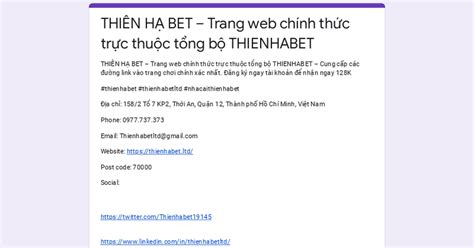 Thiên Hạ Bet.